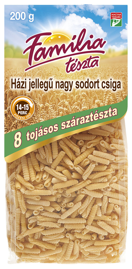 8 tojásos Nagy sodort csiga száraztészta 200 g